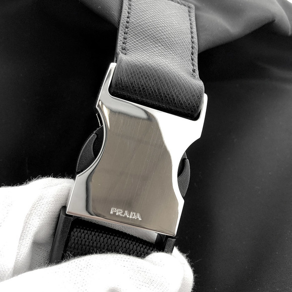 Prada Tesut Montana Backpack Nylon Rucksack Black Shoulder Bag - Picture 8 of 10